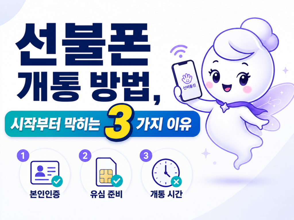 선불폰 개통 방법, 시작부터 막히는 3가지 이유 안내 이미지