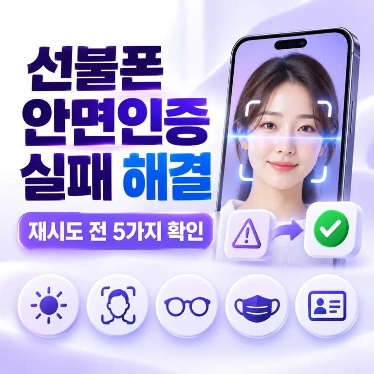선불폰 안면인증 실패 해결과 재시도 전 5가지 확인 안내