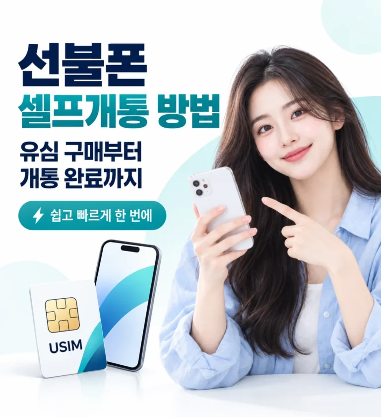선불폰 셀프개통 방법, 유심 구매부터 개통 완료까지 대표 이미지