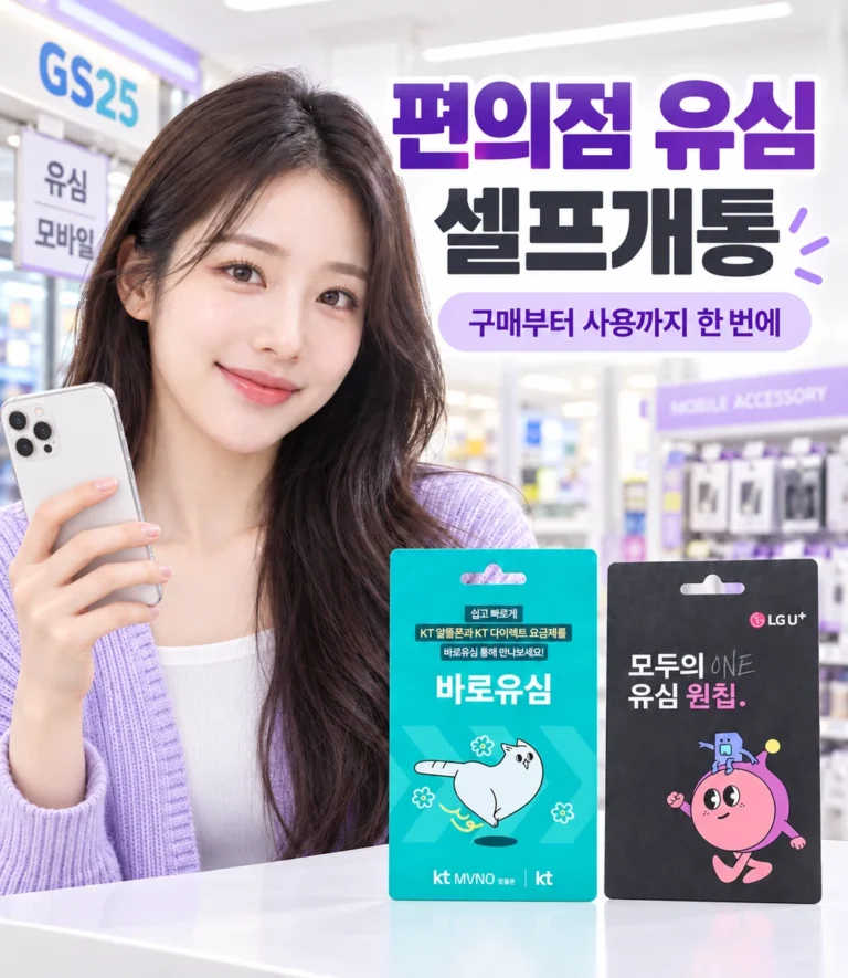 편의점 유심 셀프개통 방법, 구매부터 사용까지 한번에 대표 이미지